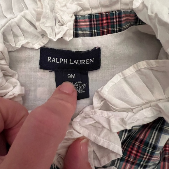 Ralph Lauren Toddler red plaid dress with bloomers 9mo - Picture 2 of 5